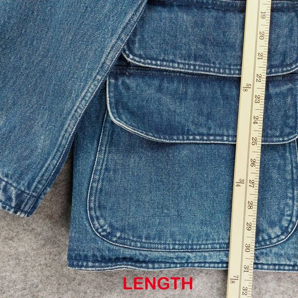 VTG Polo Ralph Lauren Jacket Mens Sz M Denim Chore Dungarees Corduroy Collar 90s - Picture 5 of 10